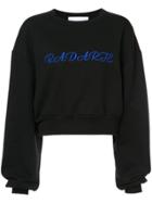 Rodarte Cropped Logo Sweatshirt - Black
