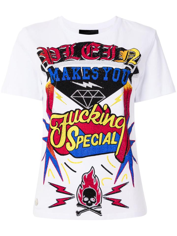 Philipp Plein Special Crystal-embellished T-shirt - White