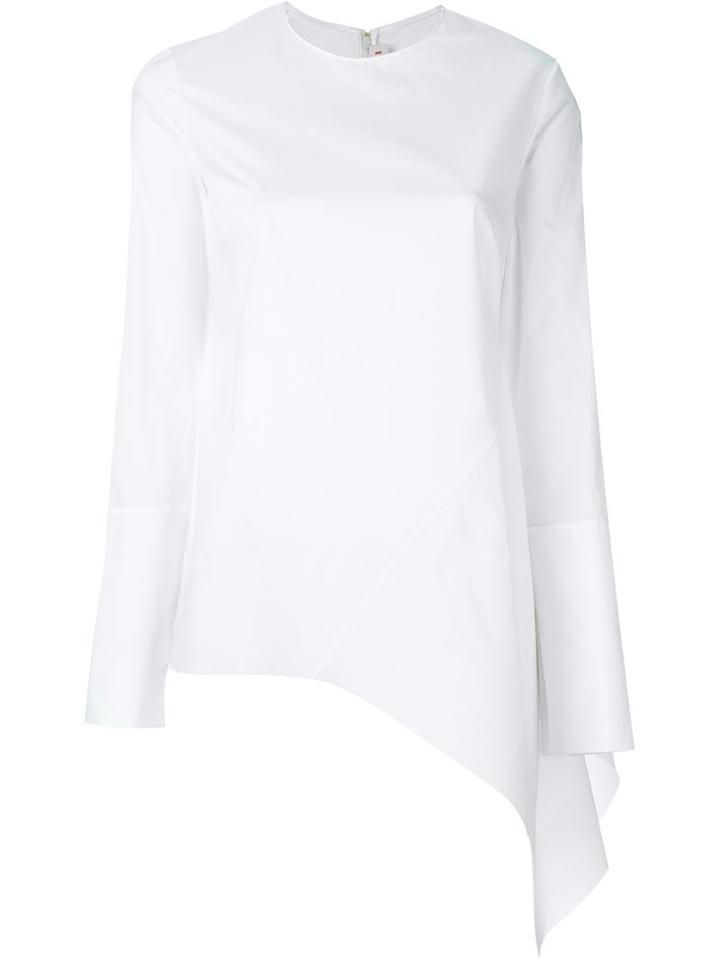 Marni Asymmetric Top, Women's, Size: 38, White, Cotton
