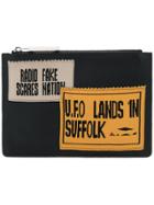 Jw Anderson Headline Patch Zip Wallet - Black