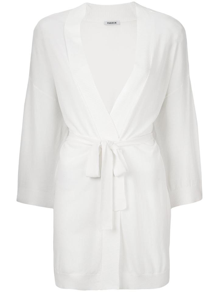 P.a.r.o.s.h. Oversized Cardigan - White