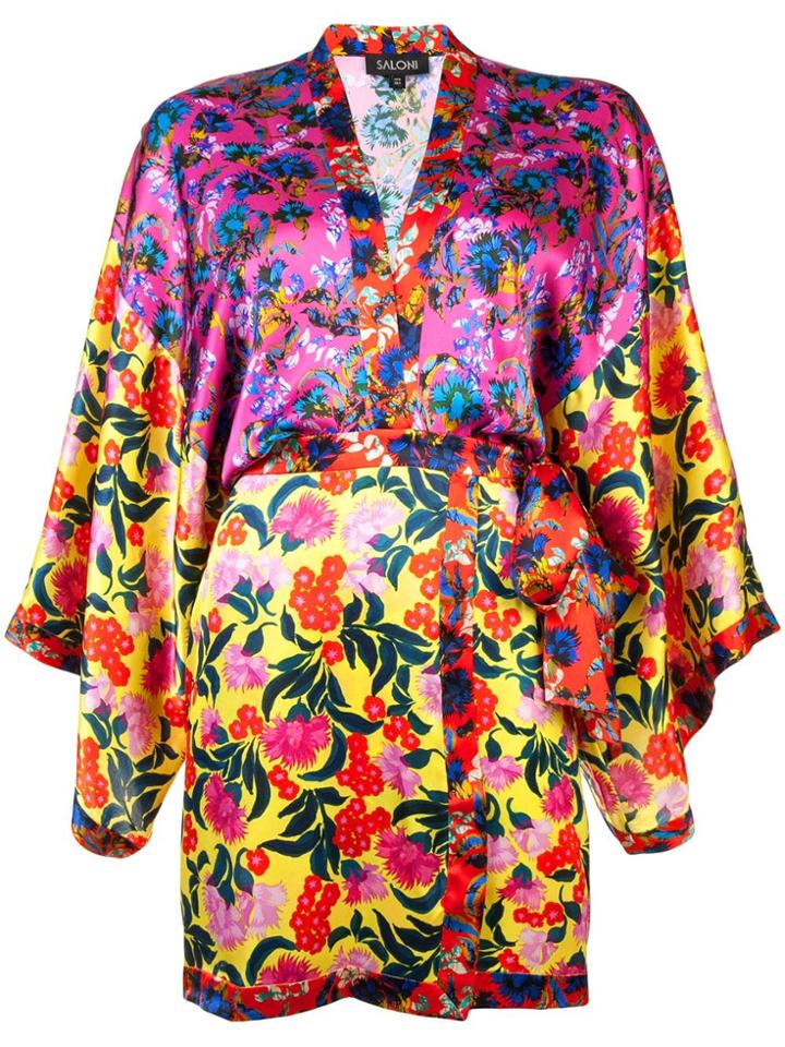 Saloni Floral Wrap Dress - Multicolour