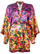 Saloni Floral Wrap Dress - Multicolour