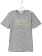 Boss Kids Logo Print T-shirt, Boy's, Size: 14 Yrs, Grey