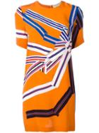 Emilio Pucci Geometric Print T-shirt Dress, Women's, Size: 46, Yellow/orange, Silk