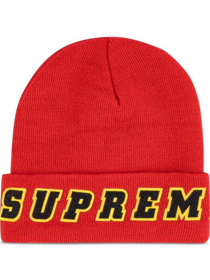 Supreme Felt Logo Beanie - Red