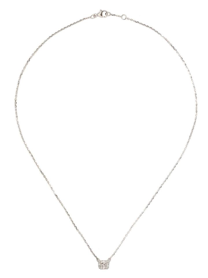 Raphaele Canot 18kt White Gold Lucky Cat Diamond Necklace
