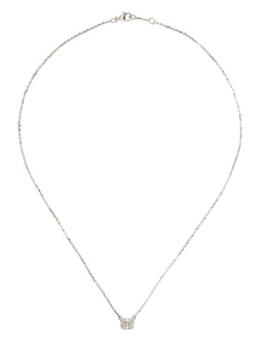 Raphaele Canot 18kt White Gold Lucky Cat Diamond Necklace