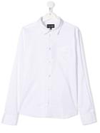 Emporio Armani Kids Long Sleeve Shirt - White