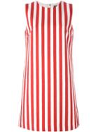 Dolce & Gabbana Striped Shift Dress, Women's, Size: 40, Red, Cotton/spandex/elastane/silk