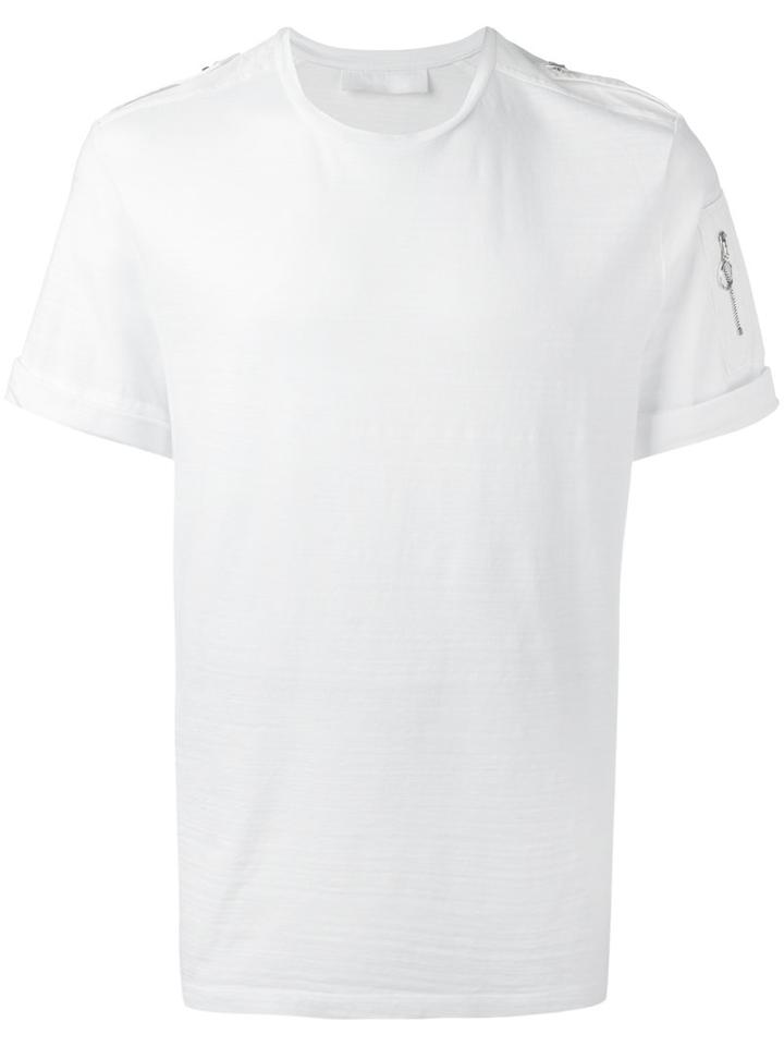 Neil Barrett Embellished T-shirt, Men's, Size: Medium, White, Cotton