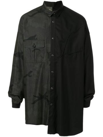 Kidill 2-type Docking Oversized Shirt - Black