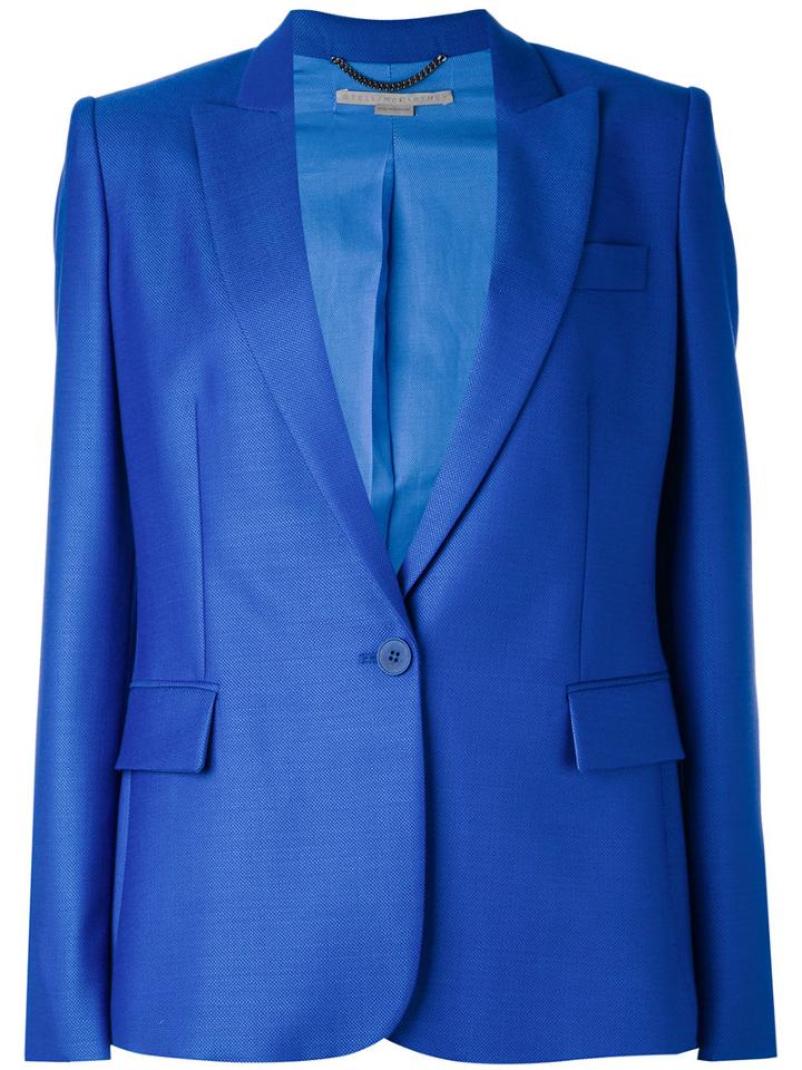 Stella Mccartney - Iris Blazer - Women - Cotton/viscose/wool - 40, Blue, Cotton/viscose/wool