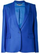 Stella Mccartney - Iris Blazer - Women - Cotton/viscose/wool - 40, Blue, Cotton/viscose/wool