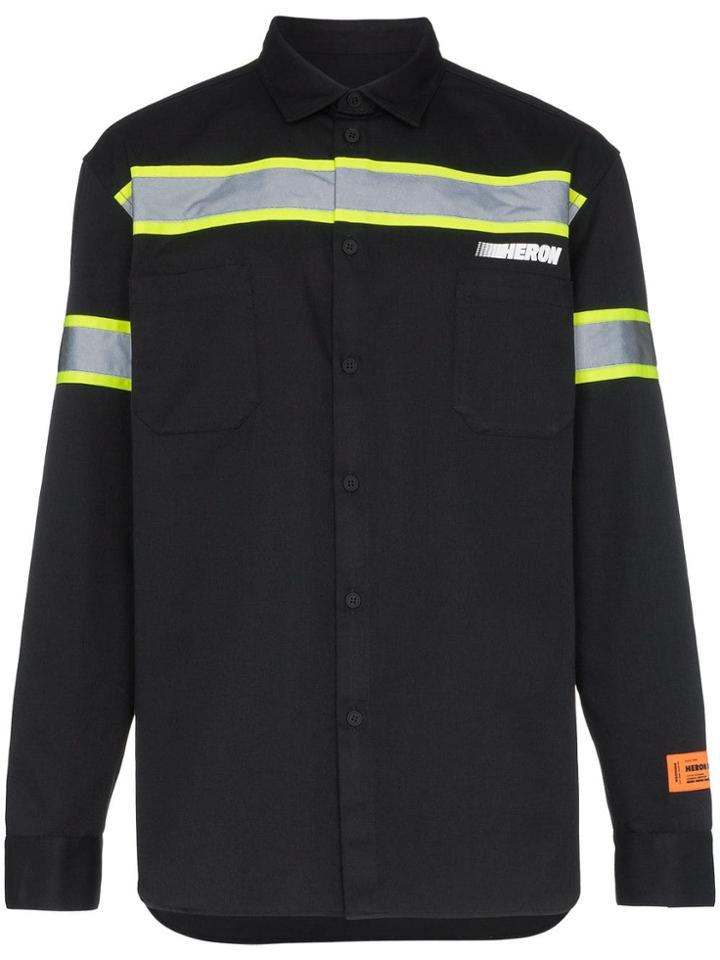 Heron Preston Reflective Strip Long Sleeved Shirt - Black