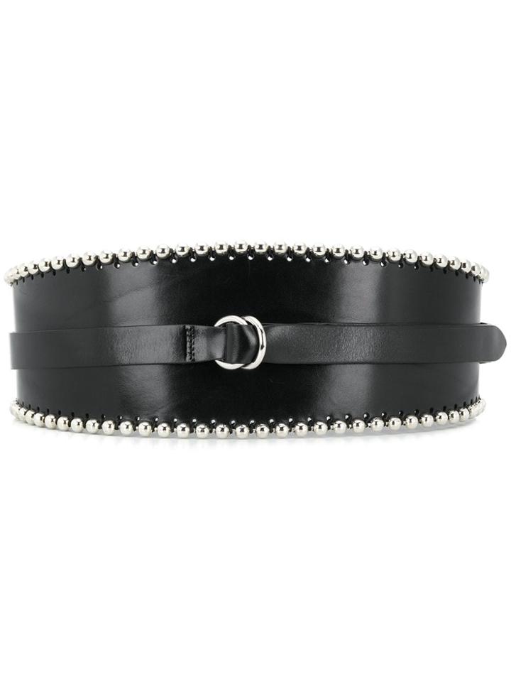Isabel Marant Ball Embellished Corset Belt - Black