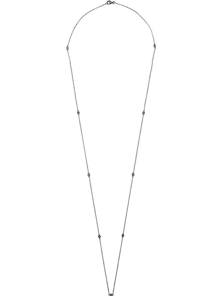 Loquet 14k Black Gold Sapphire Chain - Metallic