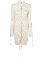Unravel Project Corset Style Ruched Dress - Neutrals