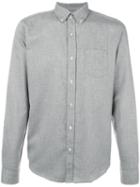 Closed Melange Button Down Shirt, Men's, Size: Small, Grey, Cotton
