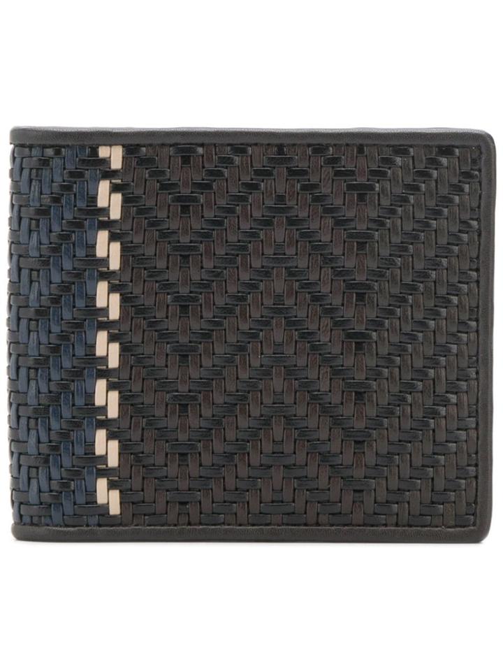 Ermenegildo Zegna Woven Bi-fold Wallet - Brown