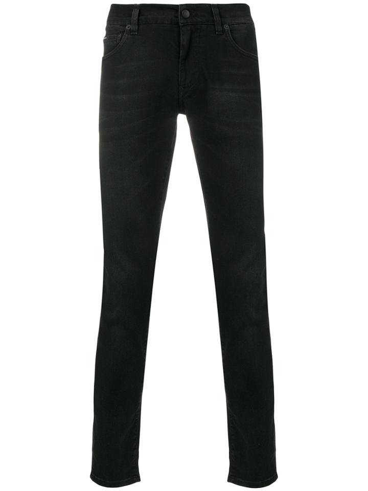 Dolce & Gabbana Straight Leg Trousers - Black