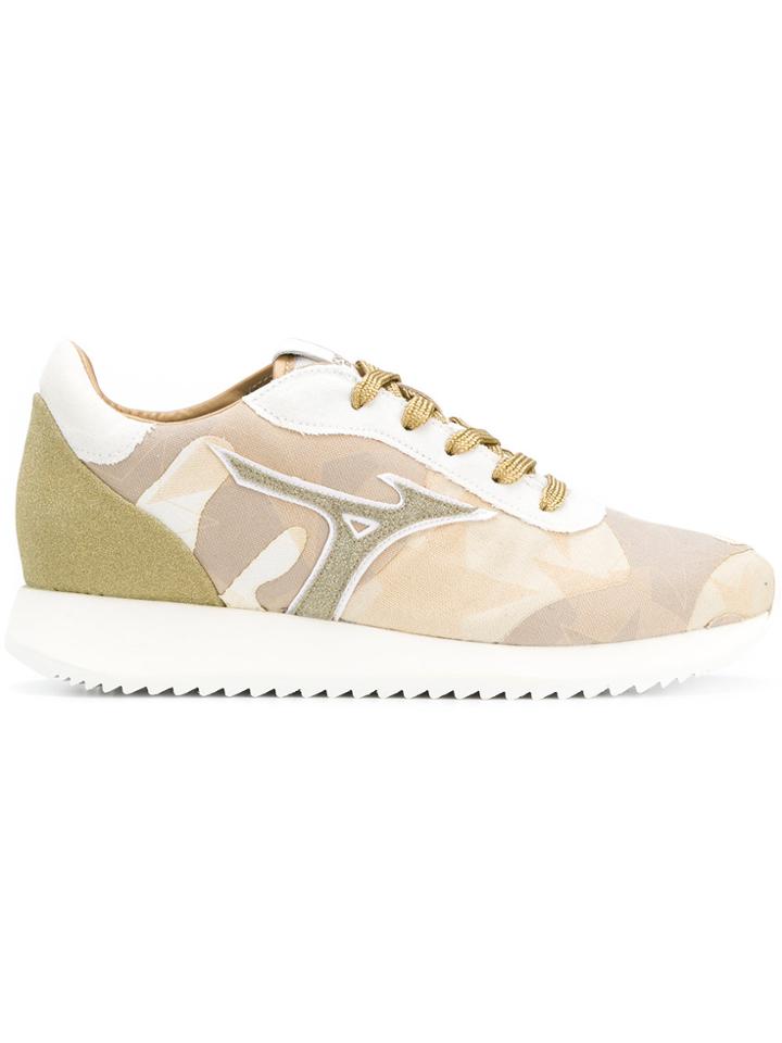 Mizuno Camouflage Print Sneakers - Nude & Neutrals