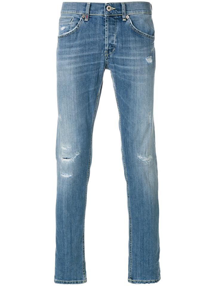 Dondup Ripped Slim-fit Jeans - Blue