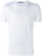 La Fileria For D'aniello Chest Pocket T-shirt, Men's, Size: 54, White, Linen/flax