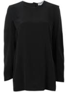 Sportmax Side Slit Blouse, Women's, Size: 40, Black, Silk