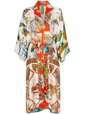 Rianna + Nina Souvenir Silk Belted Kimono - Multicoloured