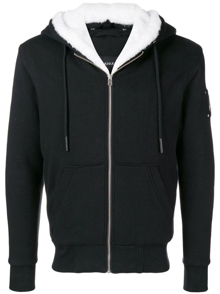 Moose Knuckles Shearling Hoodie - Black