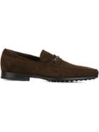 Tod S Braided Detail Loafers, Men's, Size: 8, Brown, Suede/rubber/leather