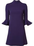 Amen Ruffled Sleeves Dress, Women's, Size: 38, Pink/purple, Viscose/polyamide/spandex/elastane/acetate