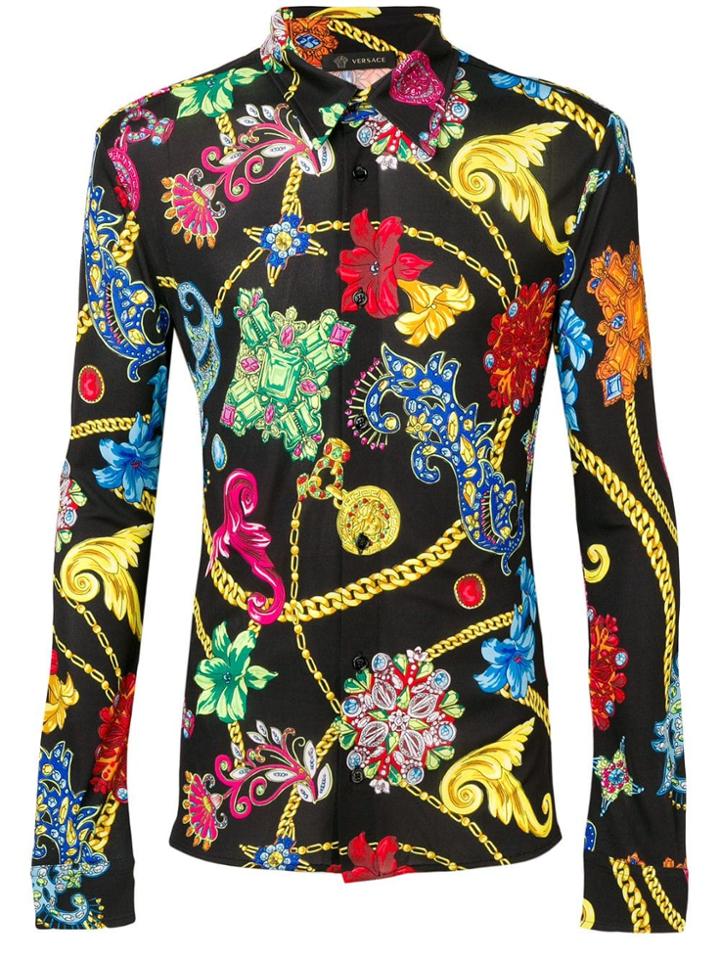 Versace Gioelleria Jetés Print Shirt - Black