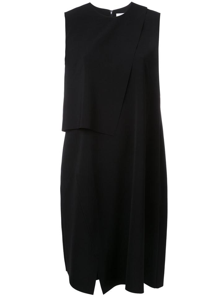 Enföld Layered Detail Shift Dress, Women's, Size: 38, Black, Polyester/spandex/elastane