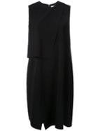 Enföld Layered Detail Shift Dress, Women's, Size: 38, Black, Polyester/spandex/elastane