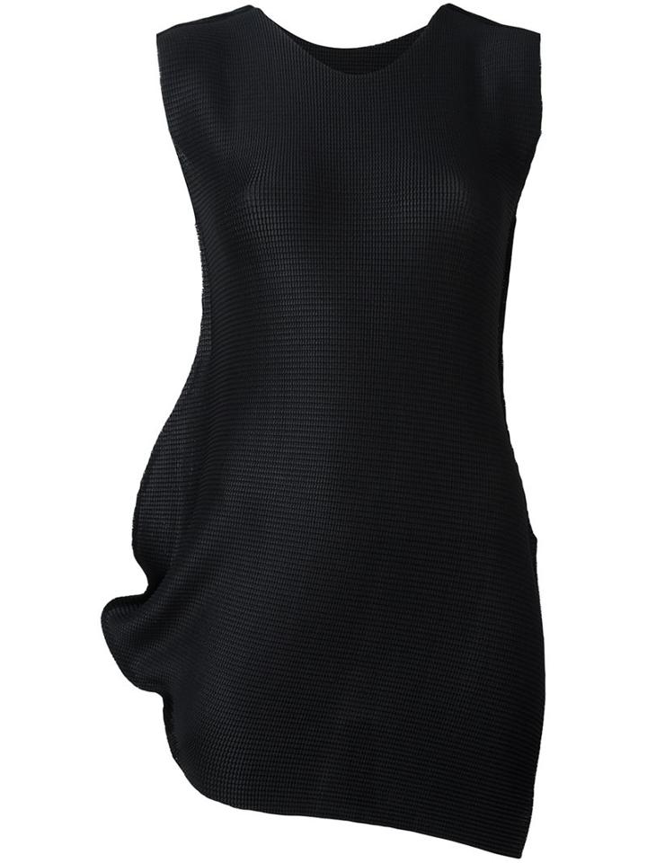 Issey Miyake Cauliflower Pleated Asymmetric Tank