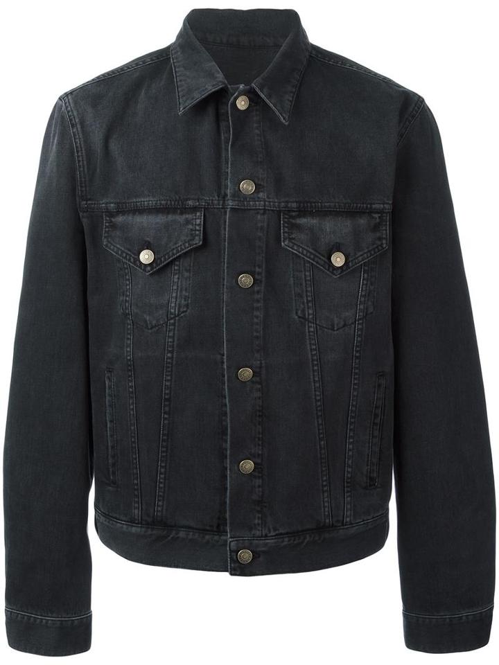 Gucci Embroidered Denim Jacket, Size: 50, Black, Cotton