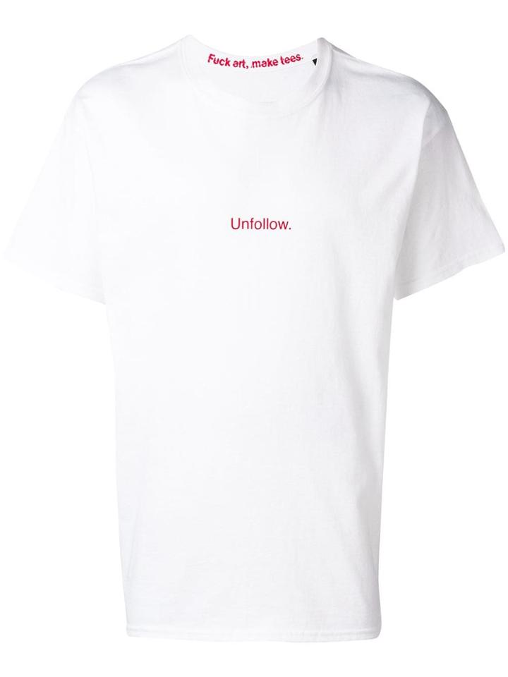 F.a.m.t. Unfollow Print T-shirt - White
