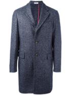 Boglioli Single Breasted Coat, Men's, Size: 48, Blue, Acrylic/polyamide/polyester/virgin Wool
