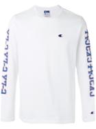 Champion - Champion X Beams Logo Print Sweatshirt - Men - Cotton - S, White, Cotton