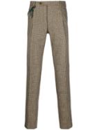 Berwich Cord-detail Checked Trousers - Red