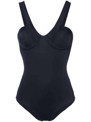 Moeva - V-neck Swimsuit - Women - Polyamide/spandex/elastane - L, Black, Polyamide/spandex/elastane