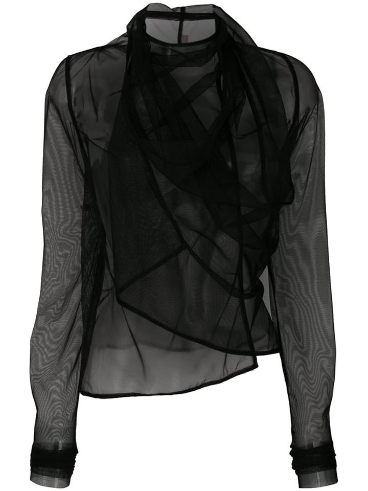 Rick Owens Lilies Asymmetric Design Jacket - Black