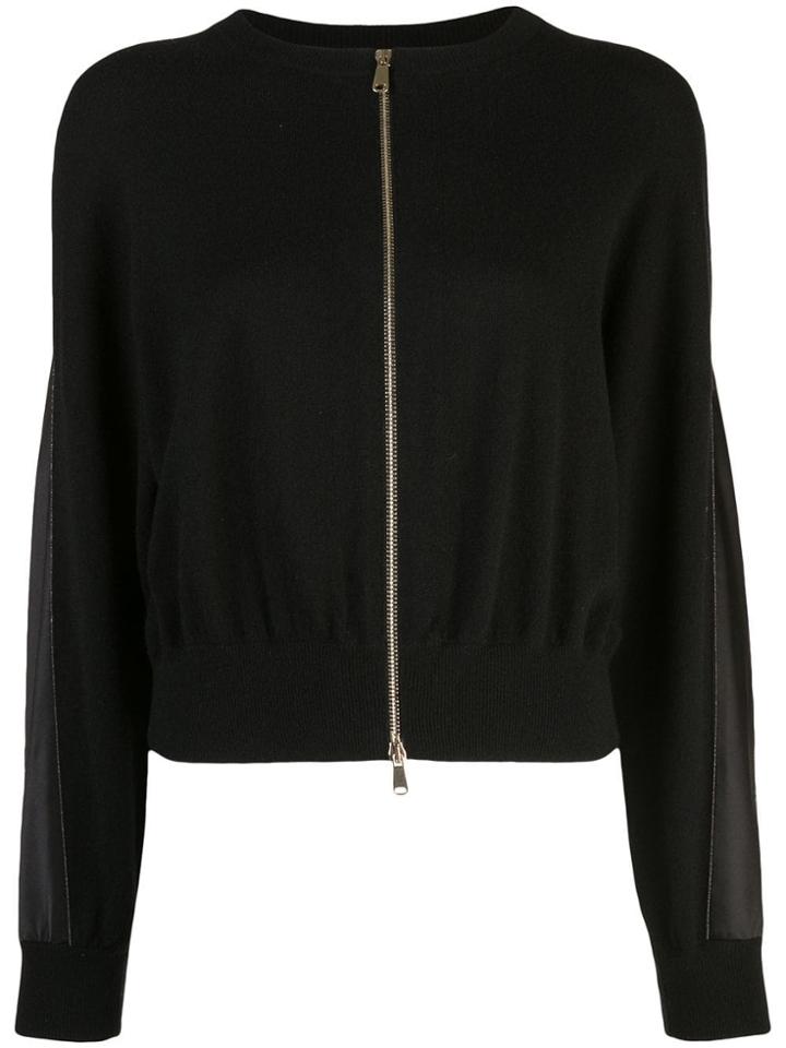 Brunello Cucinelli Zip Knitted Cardigan - Black