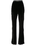 T By Alexander Wang Monogram Print Flared Trousers - Black