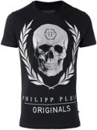 Philipp Plein Bone T-shirt, Men's, Size: Xl, Black, Cotton/crystal