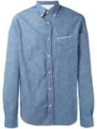 Officine Generale Plain Shirt, Men's, Size: Xl, Blue, Cotton