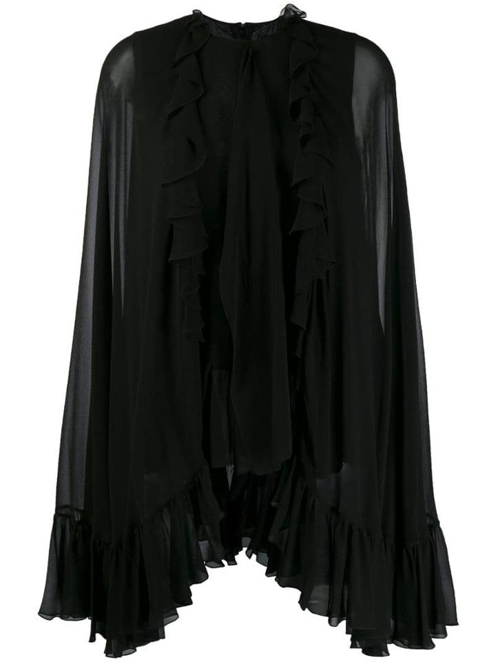 Giambattista Valli Ruffled Long-sleeved Blouse - Black