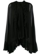Giambattista Valli Ruffled Long-sleeved Blouse - Black